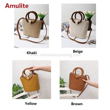 Fashion beach bag simple straw woman hand bag